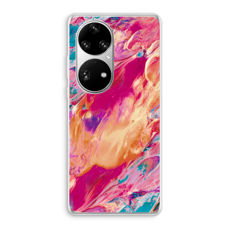 Pastel Echoes: Huawei P50 Pro Transparant Hoesje