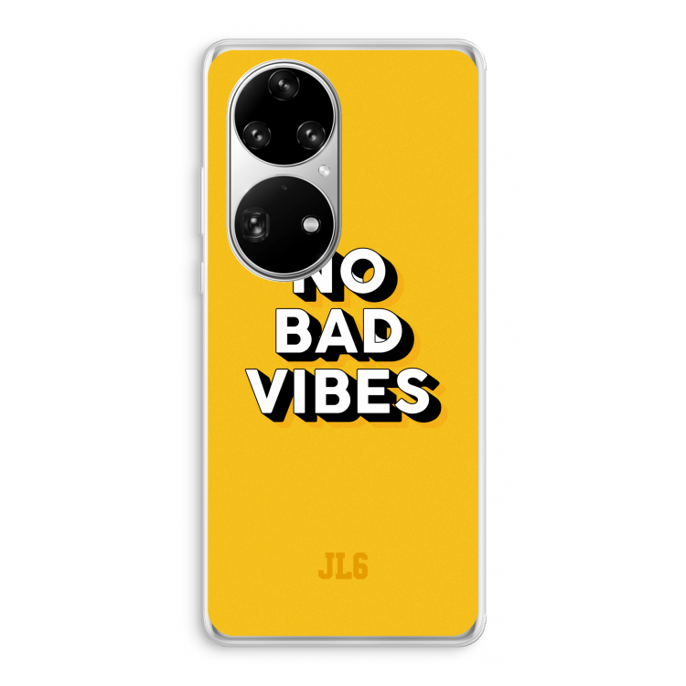 No Bad Vibes: Huawei P50 Pro Transparant Hoesje