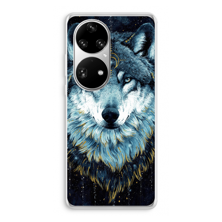 Darkness Wolf: Huawei P50 Pro Transparant Hoesje
