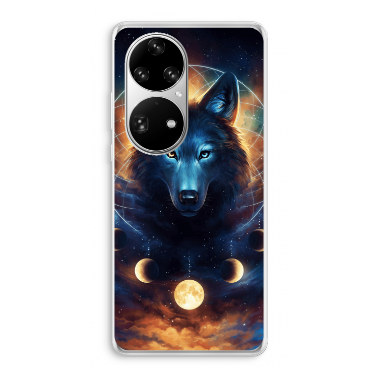 Wolf Dreamcatcher: Huawei P50 Pro Transparant Hoesje