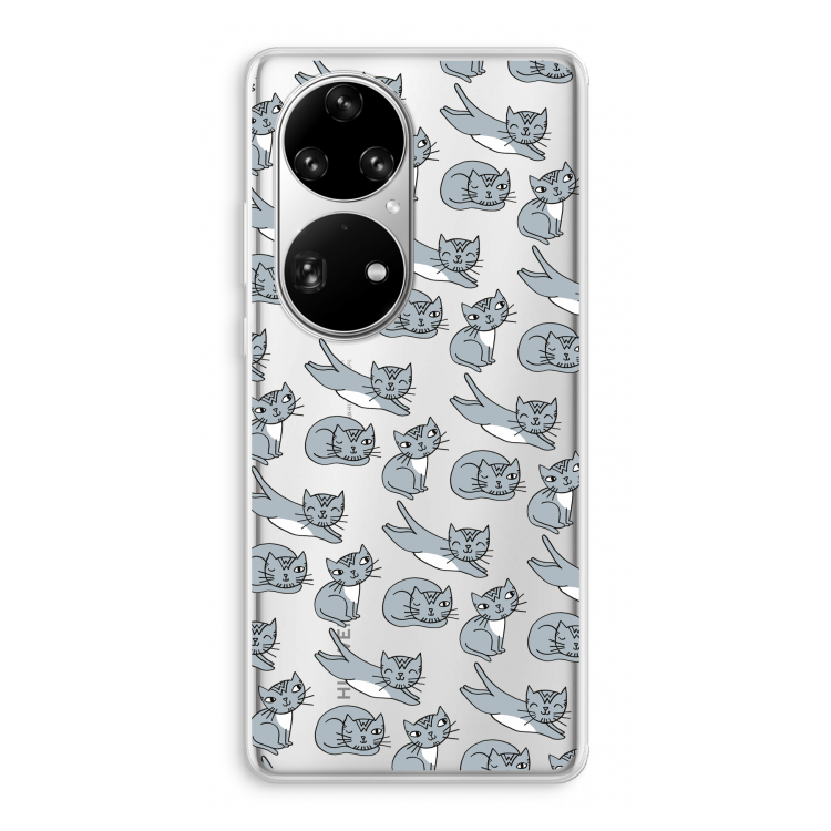 Poezen: Huawei P50 Pro Transparant Hoesje