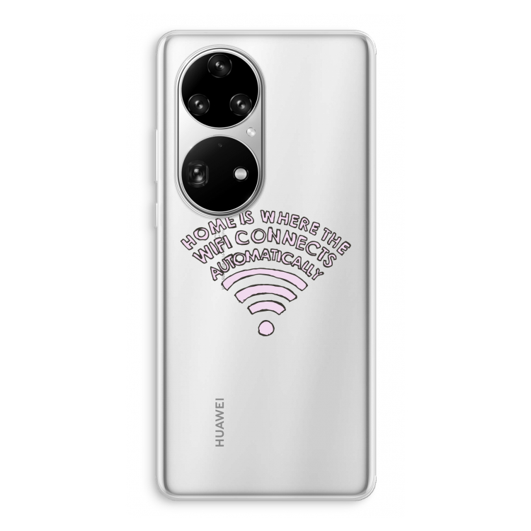 Home Is Where The Wifi Is: Huawei P50 Pro Transparant Hoesje
