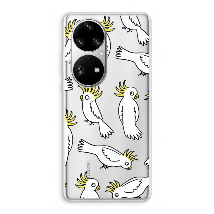 Papegaai: Huawei P50 Pro Transparant Hoesje