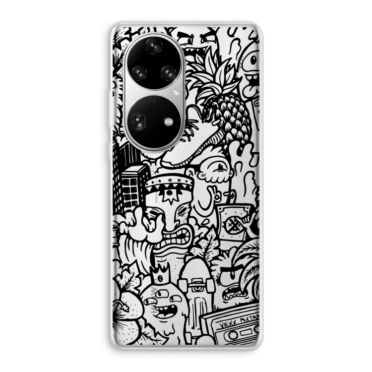 Vexx Black Mixtape: Huawei P50 Pro Transparant Hoesje
