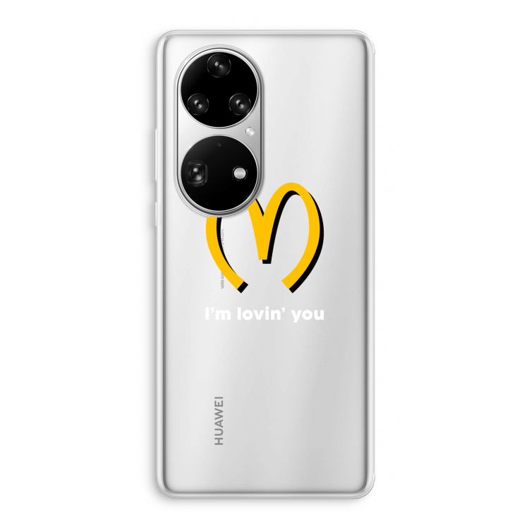 I'm lovin' you: Huawei P50 Pro Transparant Hoesje