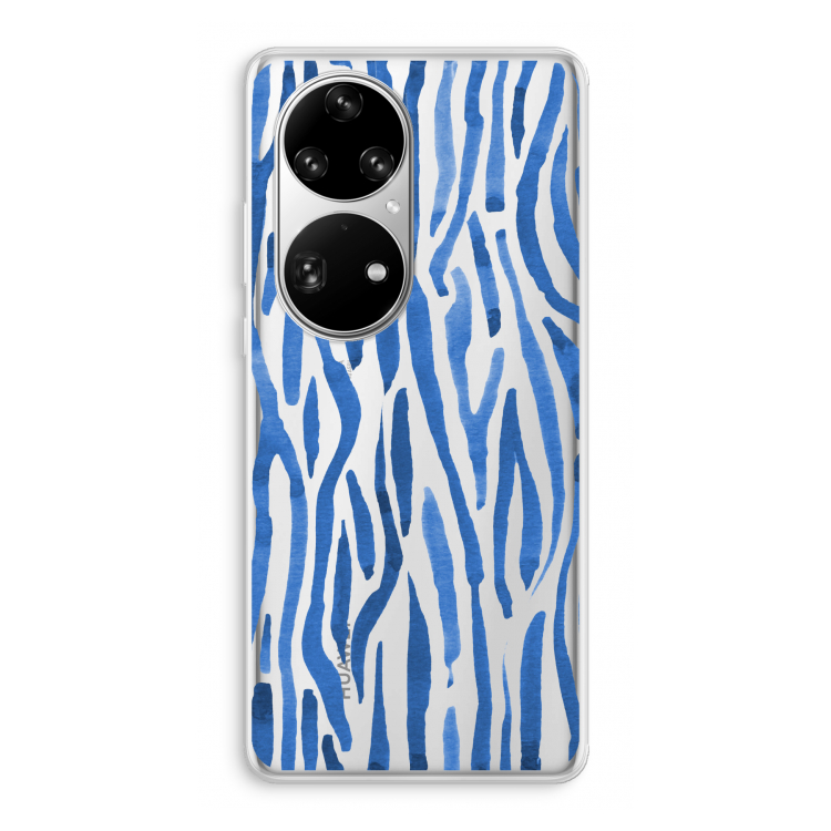 Blauwe nerven: Huawei P50 Pro Transparant Hoesje