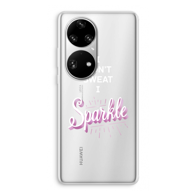 Sparkle quote: Huawei P50 Pro Transparant Hoesje