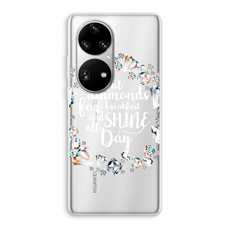 Diamonds: Huawei P50 Pro Transparant Hoesje