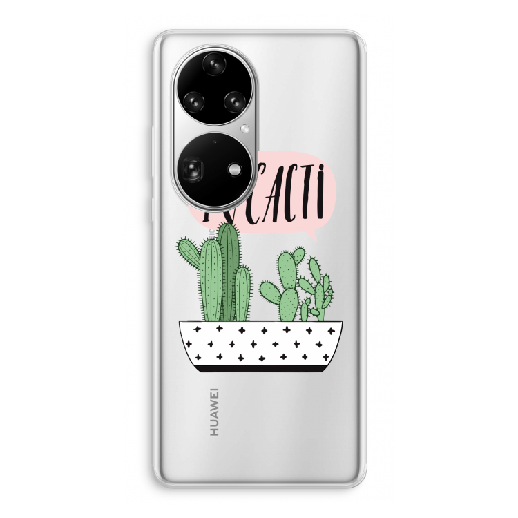 I love cacti: Huawei P50 Pro Transparant Hoesje