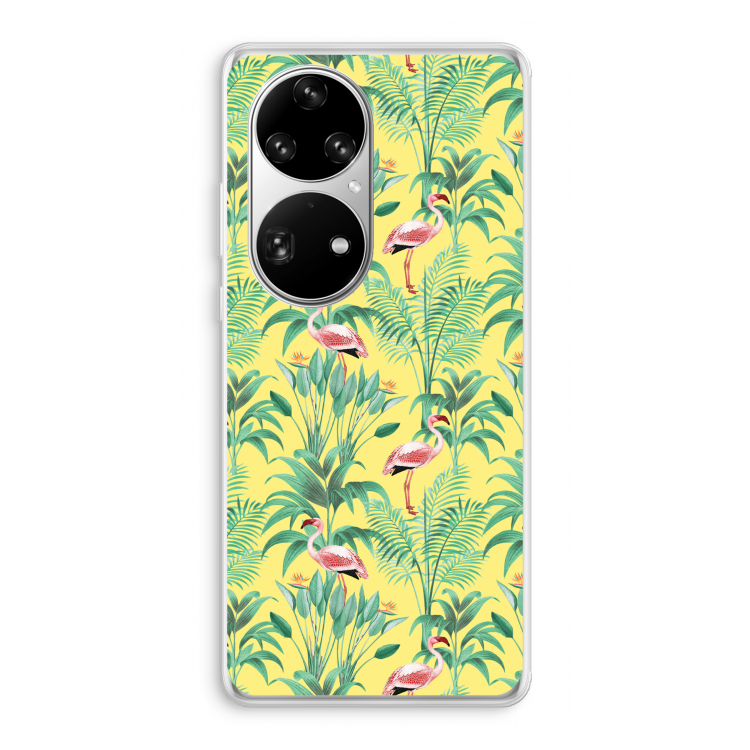 Flamingo party: Huawei P50 Pro Transparant Hoesje