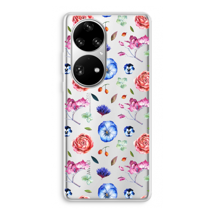Bloemetjes: Huawei P50 Pro Transparant Hoesje