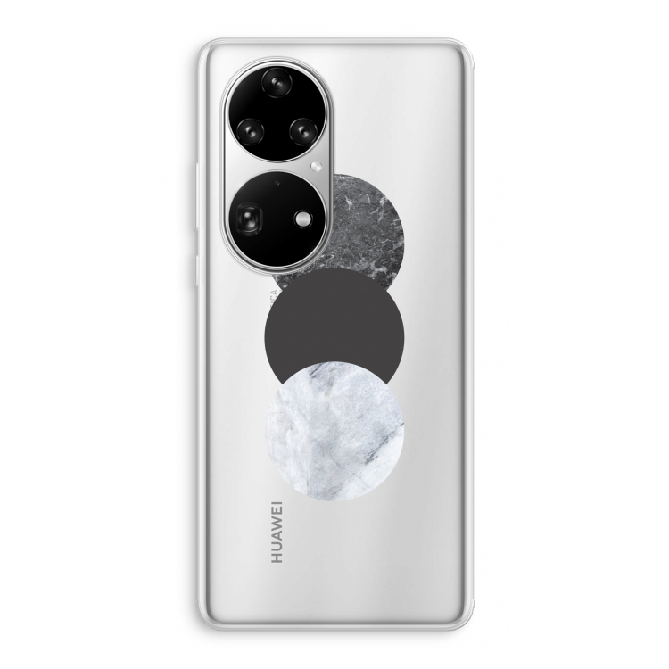 Marmeren cirkels: Huawei P50 Pro Transparant Hoesje