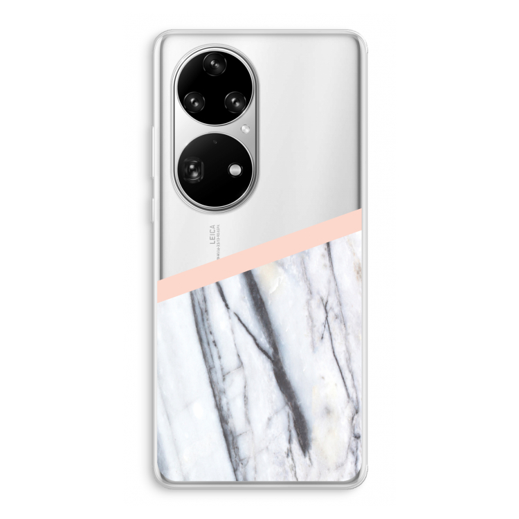 A touch of peach: Huawei P50 Pro Transparant Hoesje
