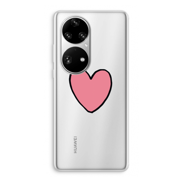 Hartje: Huawei P50 Pro Transparant Hoesje