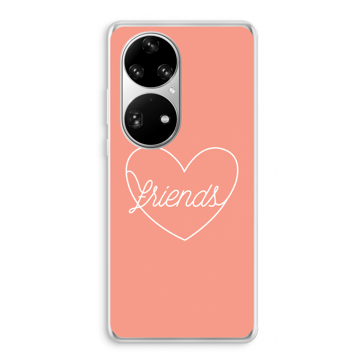 Friends heart: Huawei P50 Pro Transparant Hoesje