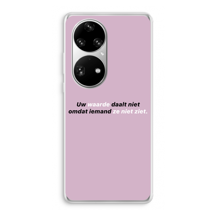 uw waarde daalt niet: Huawei P50 Pro Transparant Hoesje