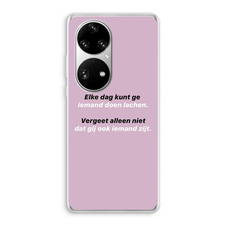 gij zijt ook iemand: Huawei P50 Pro Transparant Hoesje