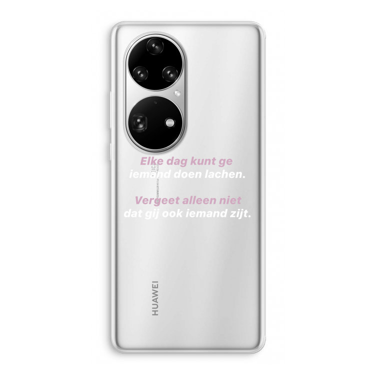 gij zijt ook iemand: Huawei P50 Pro Transparant Hoesje