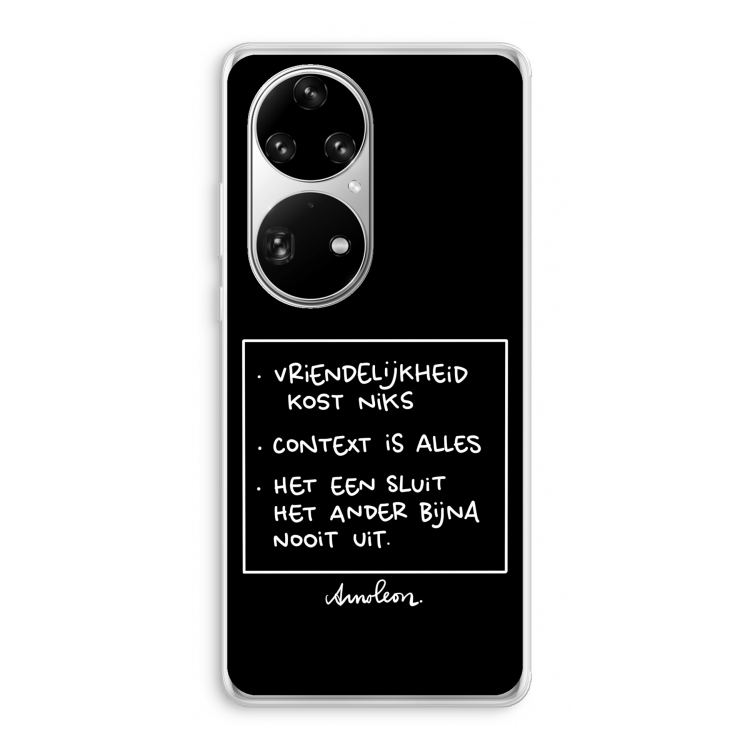 Mijn Motto's: Huawei P50 Pro Transparant Hoesje