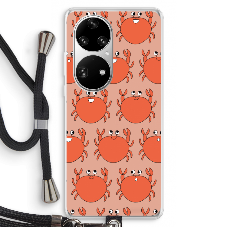 Krab: Huawei P50 Pro Transparant Hoesje met koord