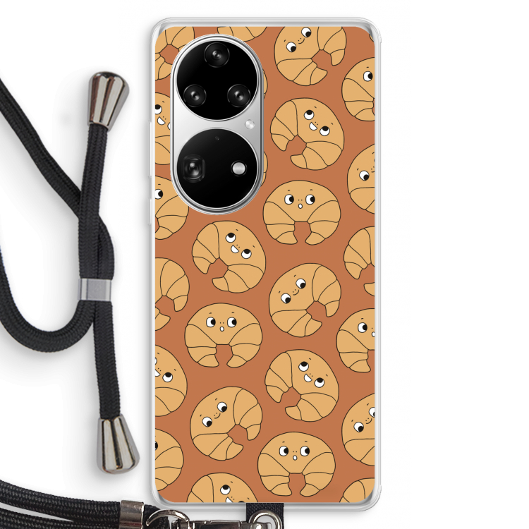 Croissant: Huawei P50 Pro Transparant Hoesje met koord