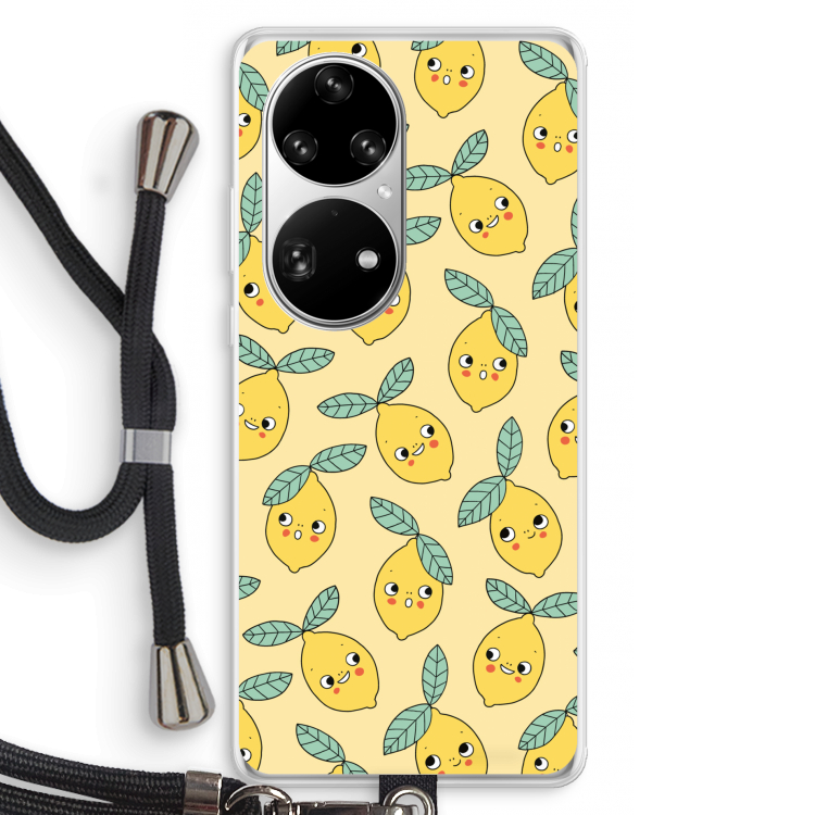 Citroenen: Huawei P50 Pro Transparant Hoesje met koord