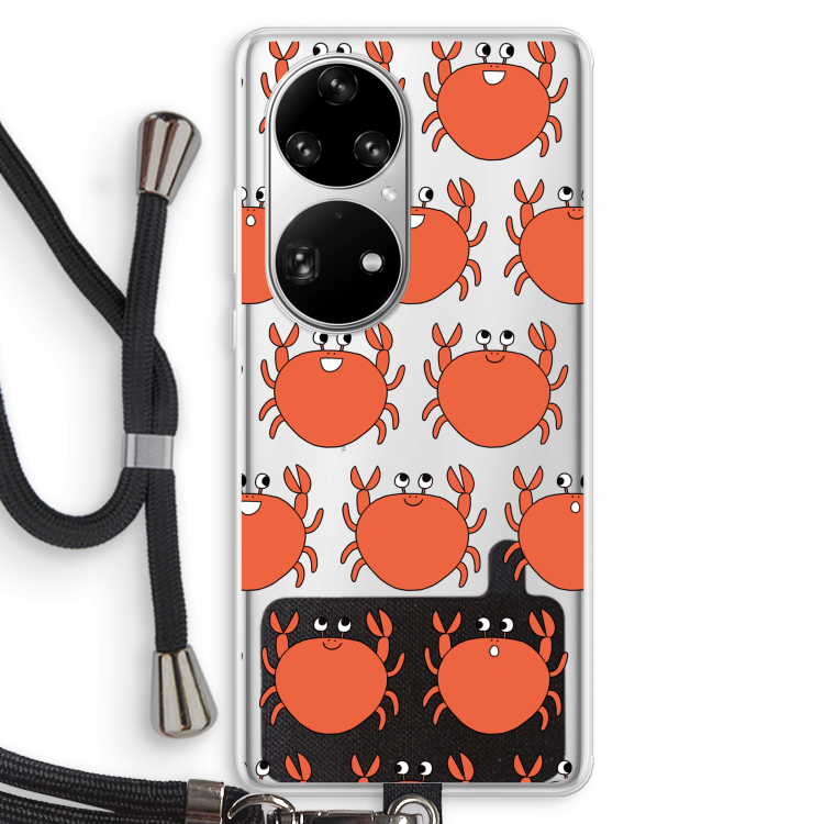 Krab: Huawei P50 Pro Transparant Hoesje met koord