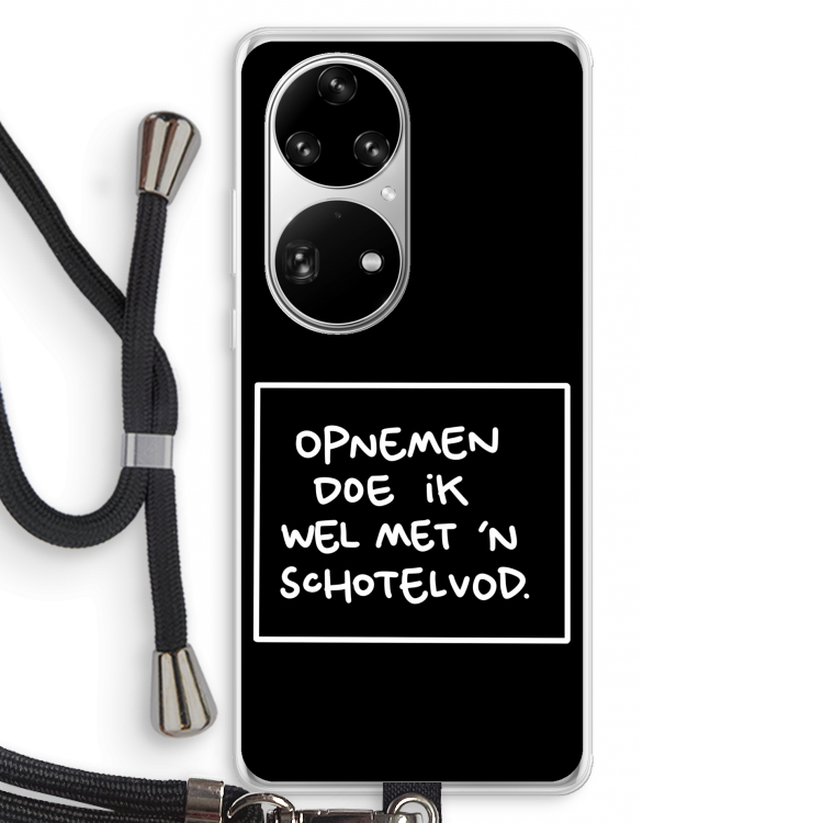 Schotelvod: Huawei P50 Pro Transparant Hoesje met koord