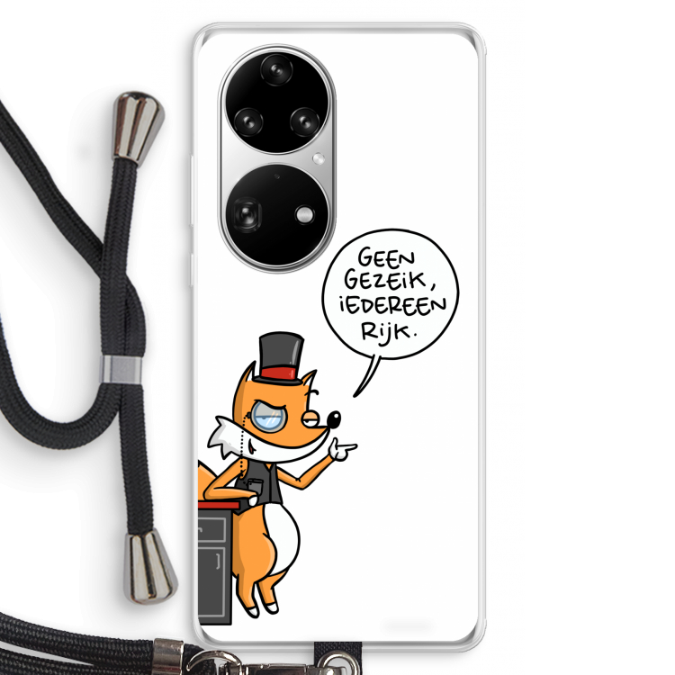 Geen Gezeik: Huawei P50 Pro Transparant Hoesje met koord