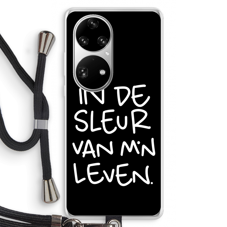 De Sleur: Huawei P50 Pro Transparant Hoesje met koord