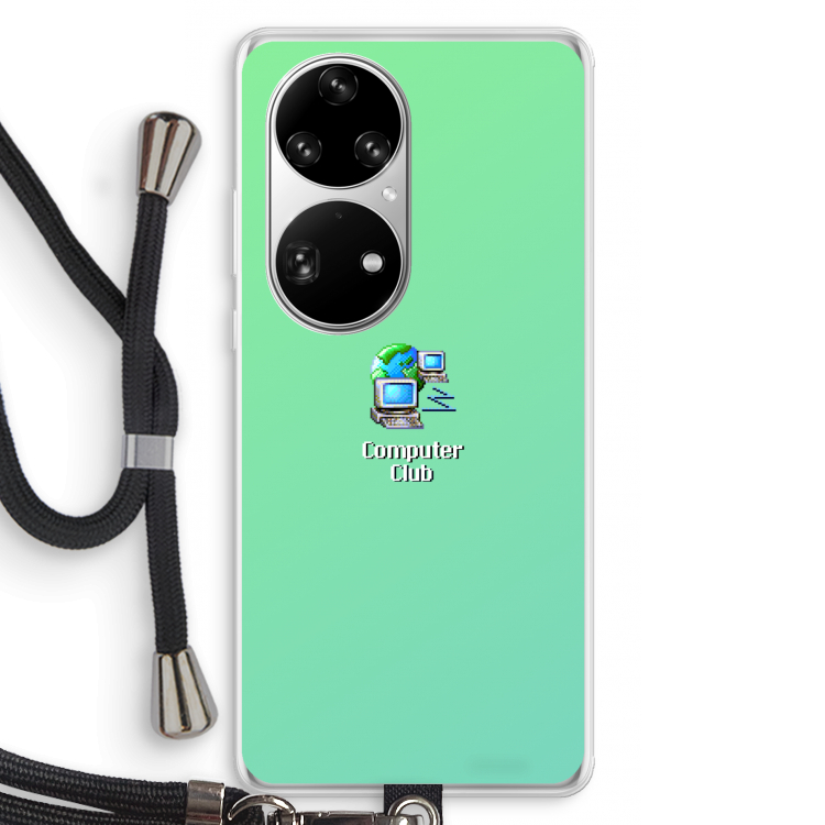Win98: Huawei P50 Pro Transparant Hoesje met koord