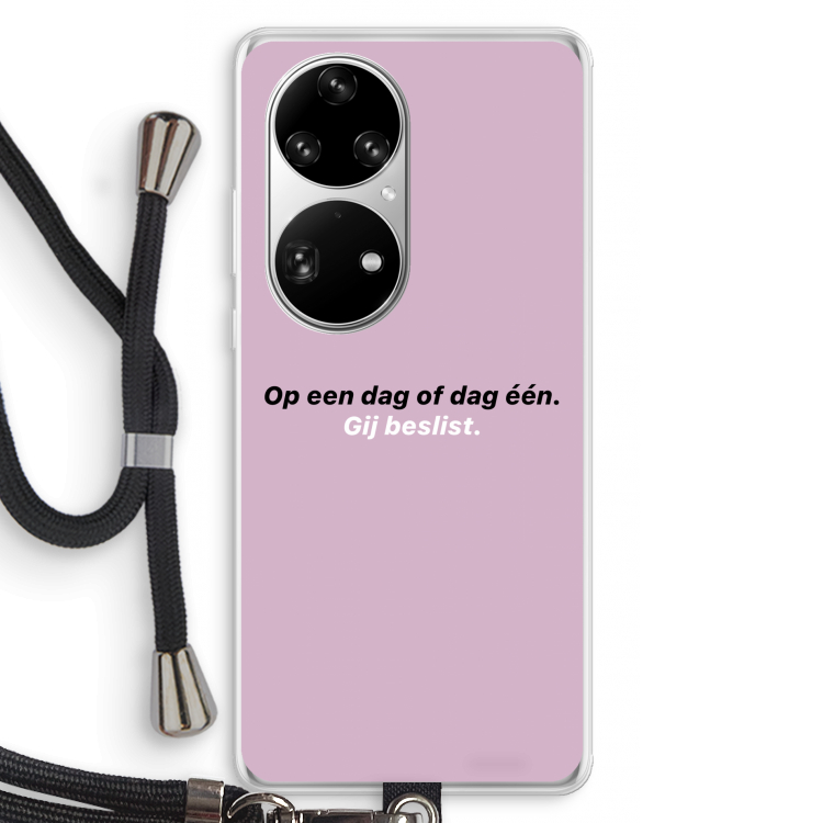 gij beslist: Huawei P50 Pro Transparant Hoesje met koord