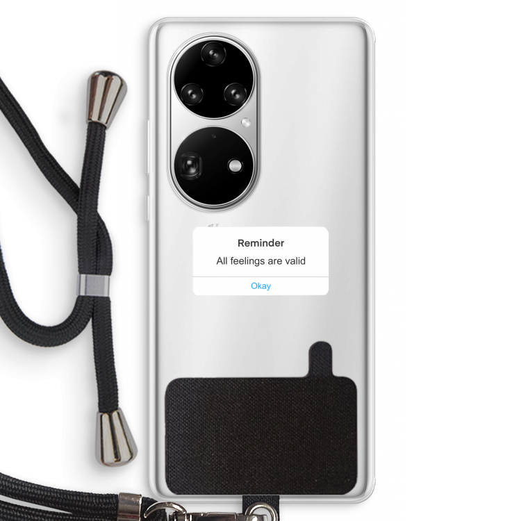 Reminder: Huawei P50 Pro Transparant Hoesje met koord