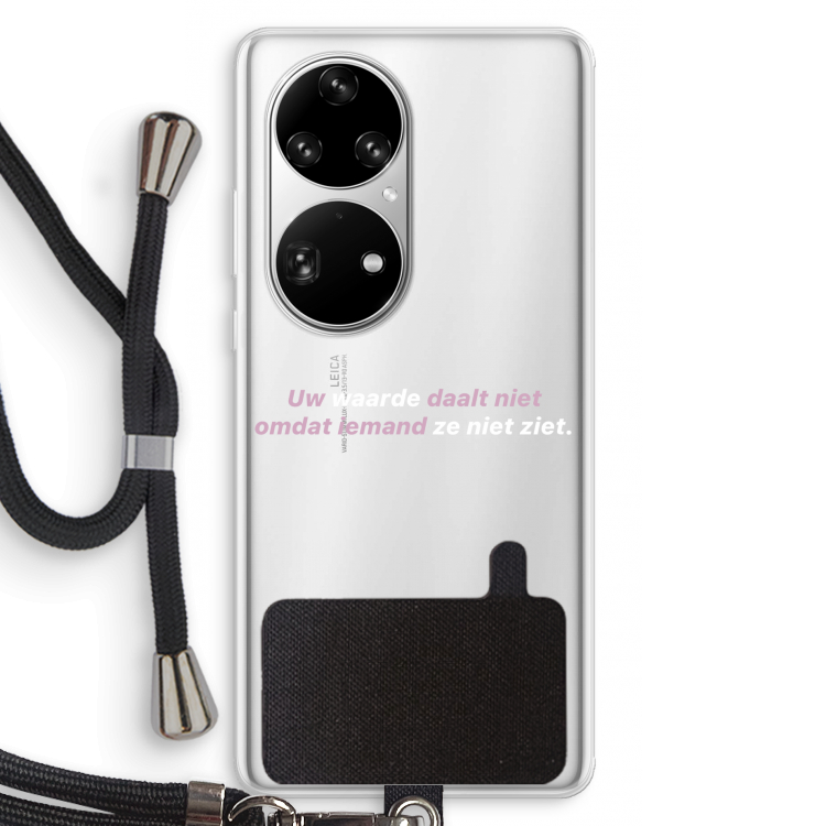 uw waarde daalt niet: Huawei P50 Pro Transparant Hoesje met koord