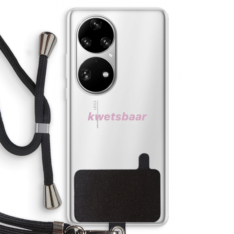 kwetsbaar: Huawei P50 Pro Transparant Hoesje met koord