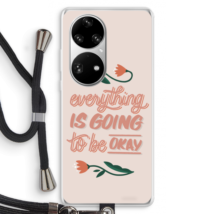 Optimistic flower girl: Huawei P50 Pro Transparant Hoesje met koord