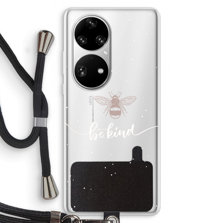 Be(e) kind: Huawei P50 Pro Transparant Hoesje met koord