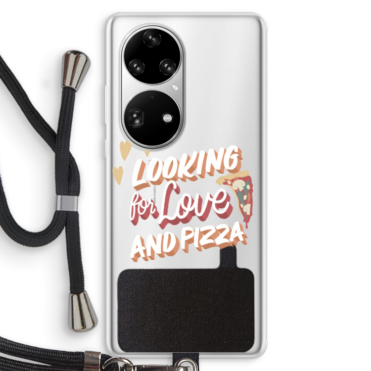 Pizza is the answer: Huawei P50 Pro Transparant Hoesje met koord