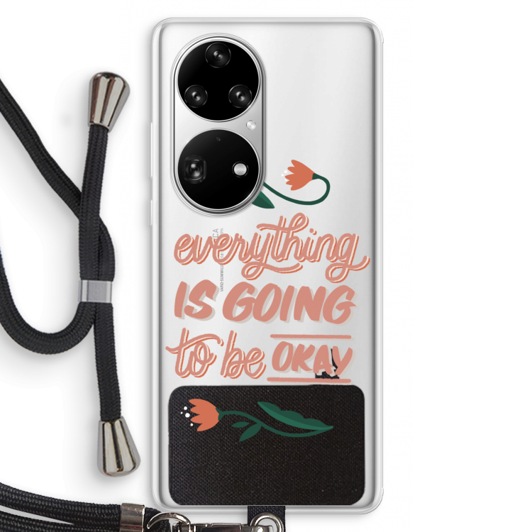 Optimistic flower girl: Huawei P50 Pro Transparant Hoesje met koord