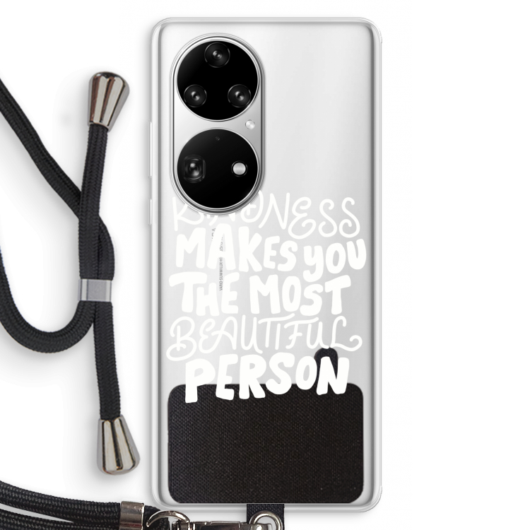 The prettiest: Huawei P50 Pro Transparant Hoesje met koord