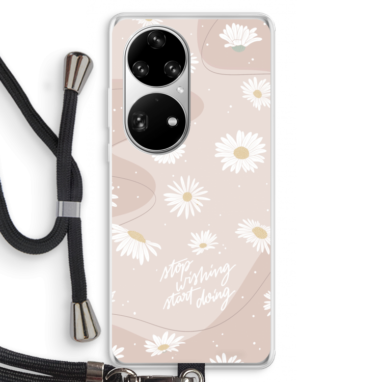 Daydreaming becomes reality: Huawei P50 Pro Transparant Hoesje met koord