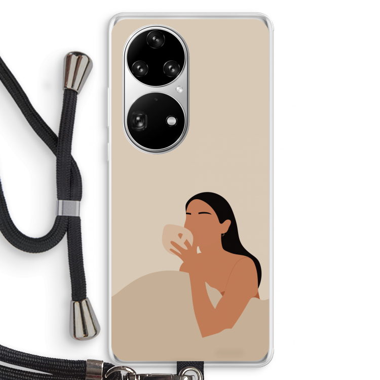 Fresh coffee: Huawei P50 Pro Transparant Hoesje met koord