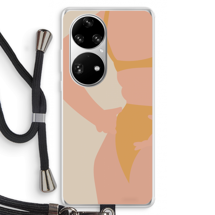 Bikini body: Huawei P50 Pro Transparant Hoesje met koord