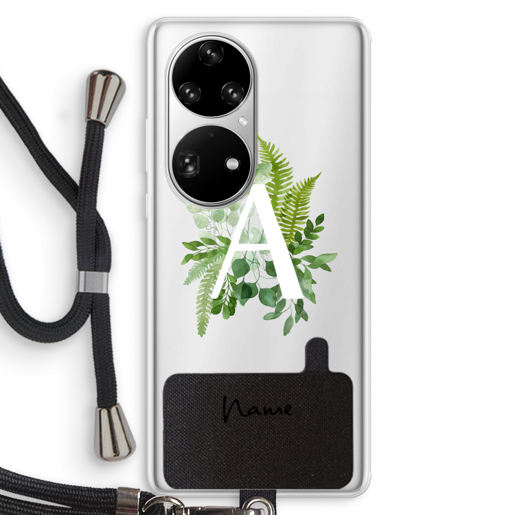 Green Brush: Huawei P50 Pro Transparant Hoesje met koord