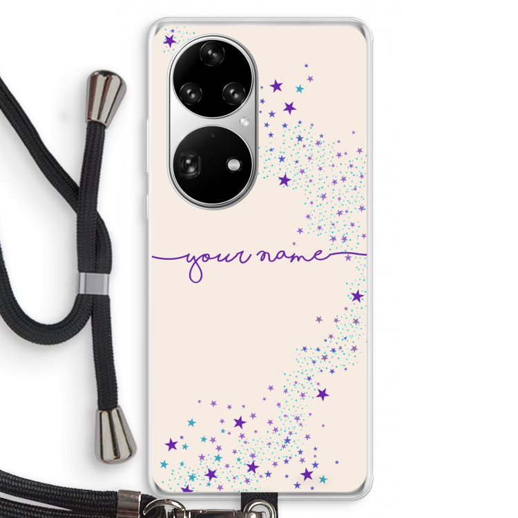 Sterren: Huawei P50 Pro Transparant Hoesje met koord