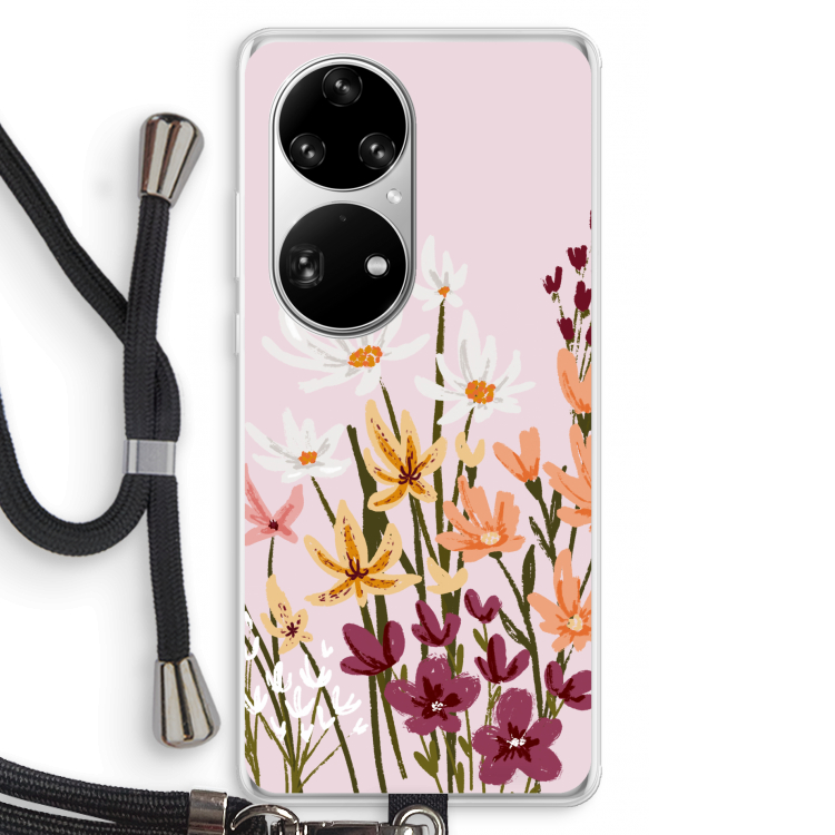 Painted wildflowers: Huawei P50 Pro Transparant Hoesje met koord