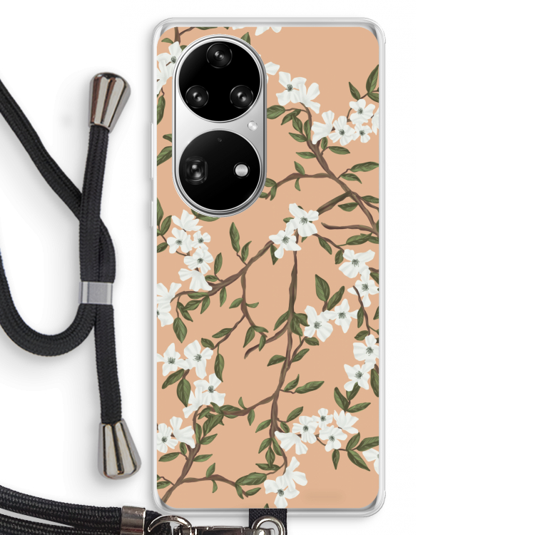 Blossoming spring: Huawei P50 Pro Transparant Hoesje met koord