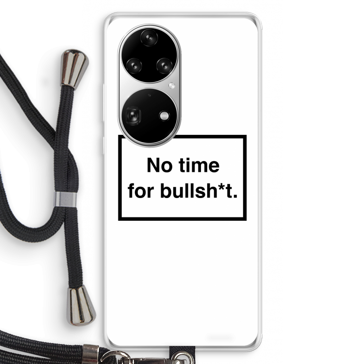 No time: Huawei P50 Pro Transparant Hoesje met koord