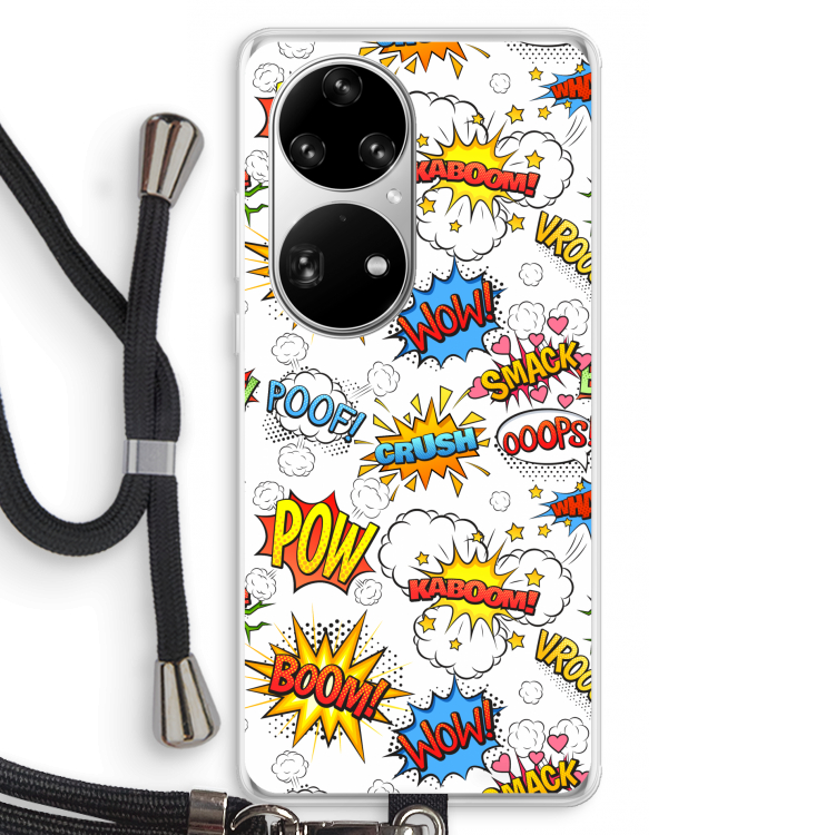 Pow Smack: Huawei P50 Pro Transparant Hoesje met koord