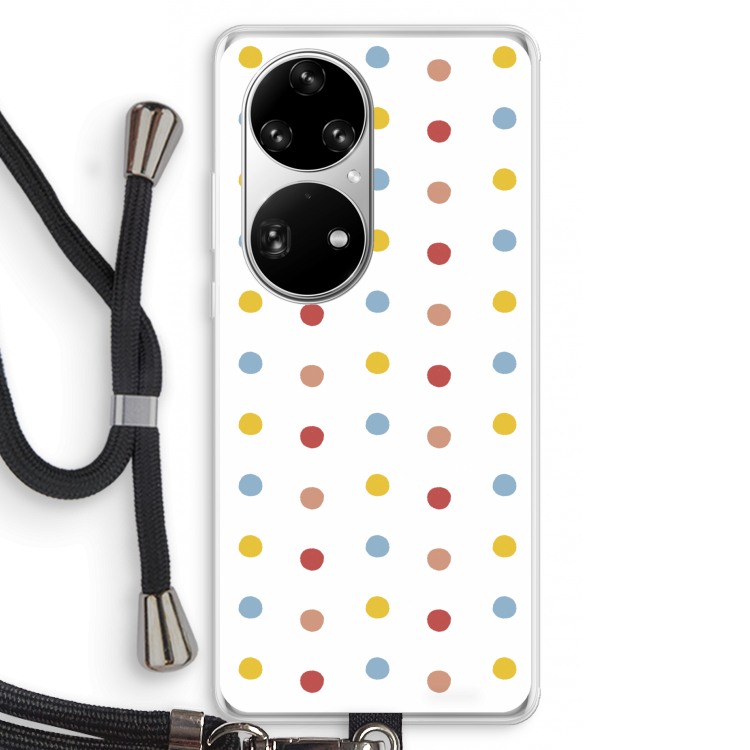 Bollen: Huawei P50 Pro Transparant Hoesje met koord